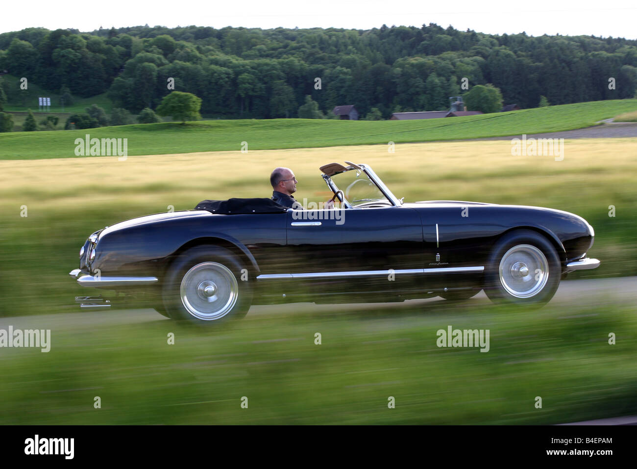 Auto Ferrari 342 America Cabrio Modell Jahr 1952 Pinin Farina Cabrio Oldtimer Auto 1950er Jahre 50er Jahre Schwarz Fahren S Stockfotografie Alamy