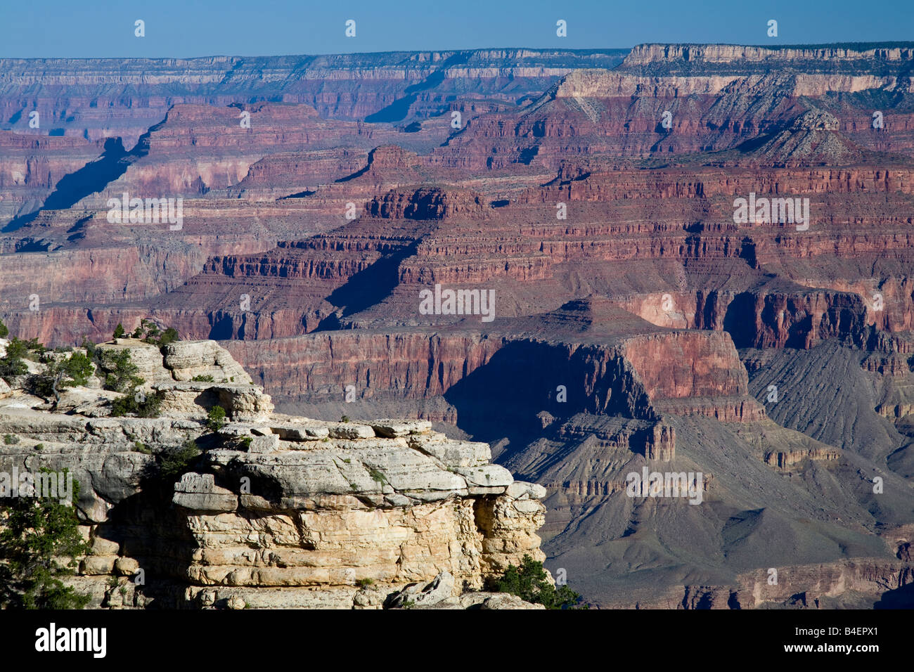 Grand Canyon Arizona USA heißen blauen Sommerhimmel Stockfoto