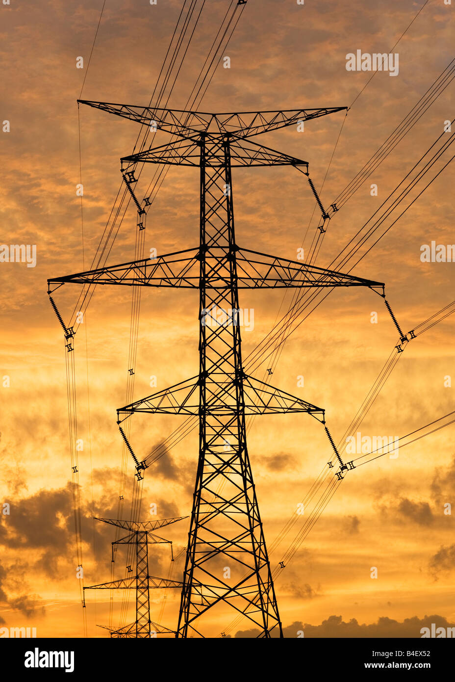 Power line Tower in Toronto, Ontario, Kanada Stockfoto