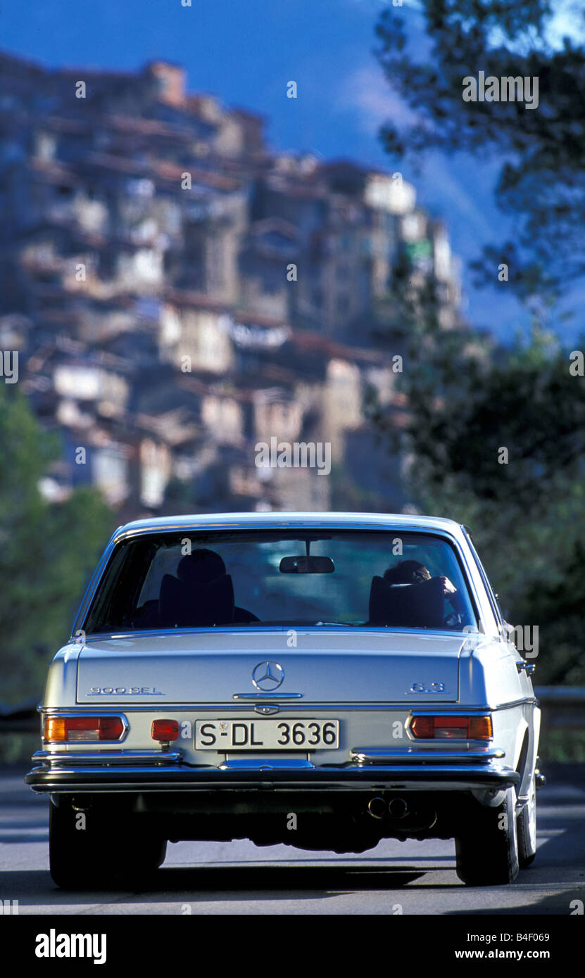 Auto, Mercedes Benz 300 SEL 6.3, Oldtimer, Oldtimer, Baujahr 1968-1972, 1960er Jahre, sechziger Jahre, 1970er Jahre, 70er Jahre, Silber, Limousine, d Stockfoto