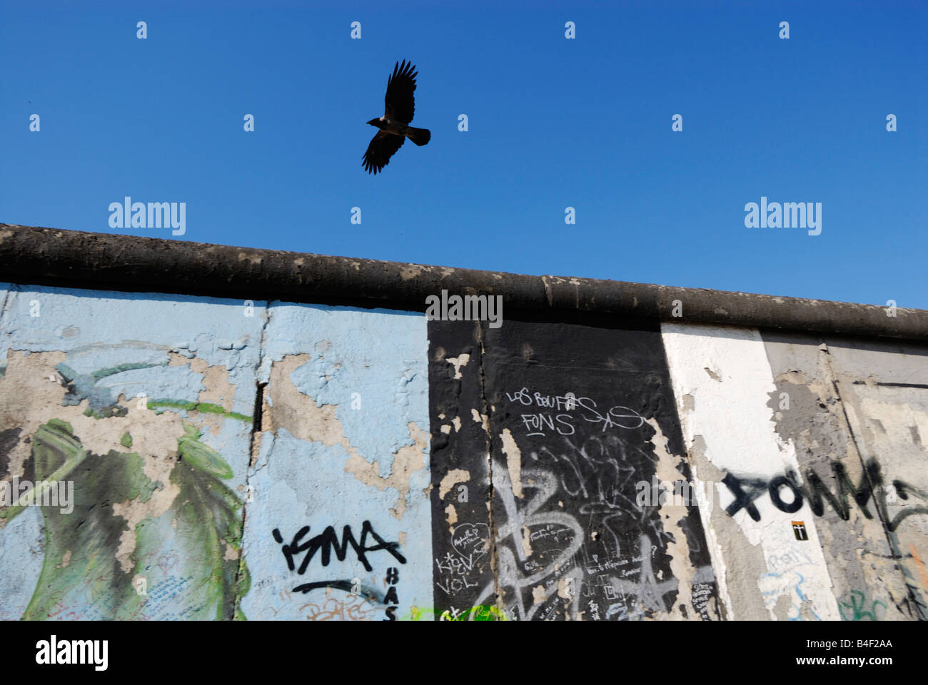 East Side Gallery, Berlin Wall "Berliner Mauer" in Berlin, Deutschland Stockfoto