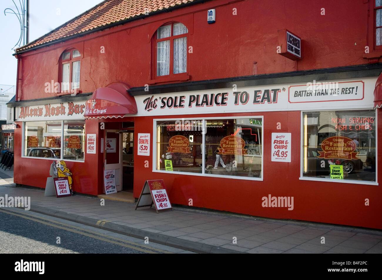 Fish &amp; Chips Restaurant, Bridlington North Yorkshire, England, UK, GB, EU Stockfoto