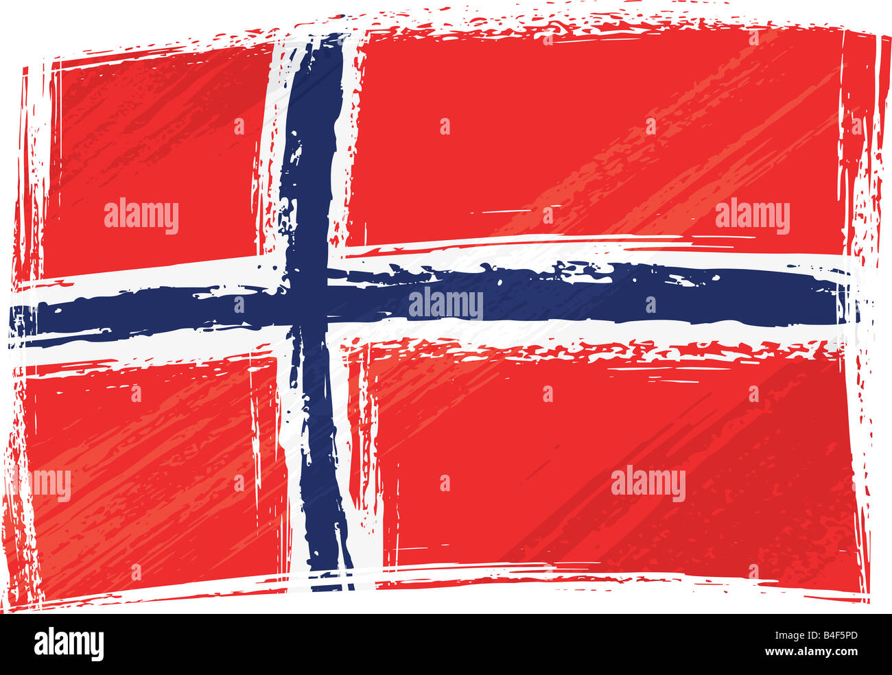 Grunge-Norwegen-Flagge Stockfoto