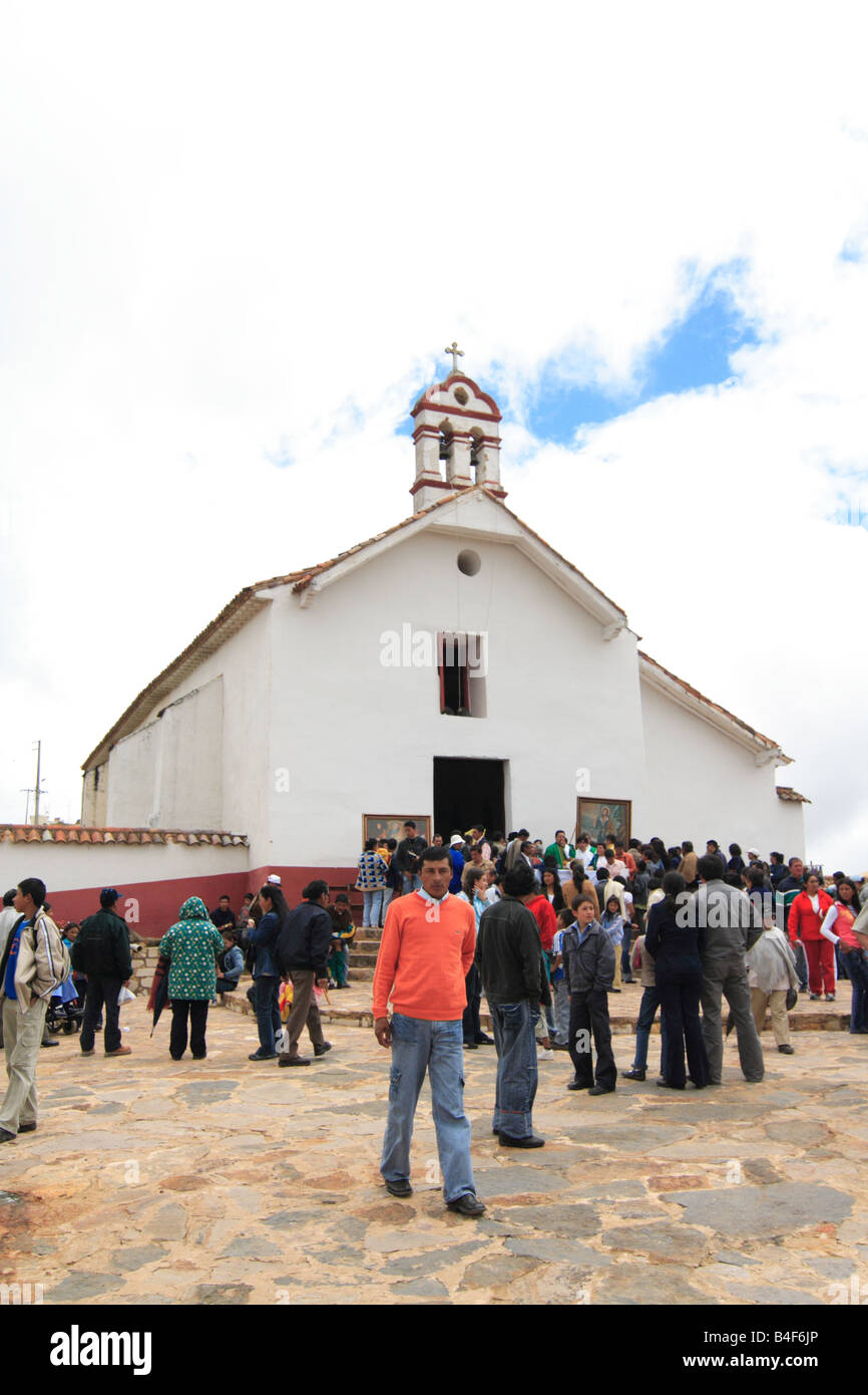 Menschen in einem religiösen fest, S.Lazaro, Tunja, Boyacá, Kolumbien, Südamerika Stockfoto