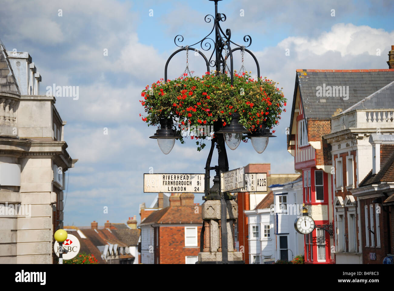 Vintage Schild post auf High Street, Sevenoaks, Kent, England, Vereinigtes Königreich Stockfoto