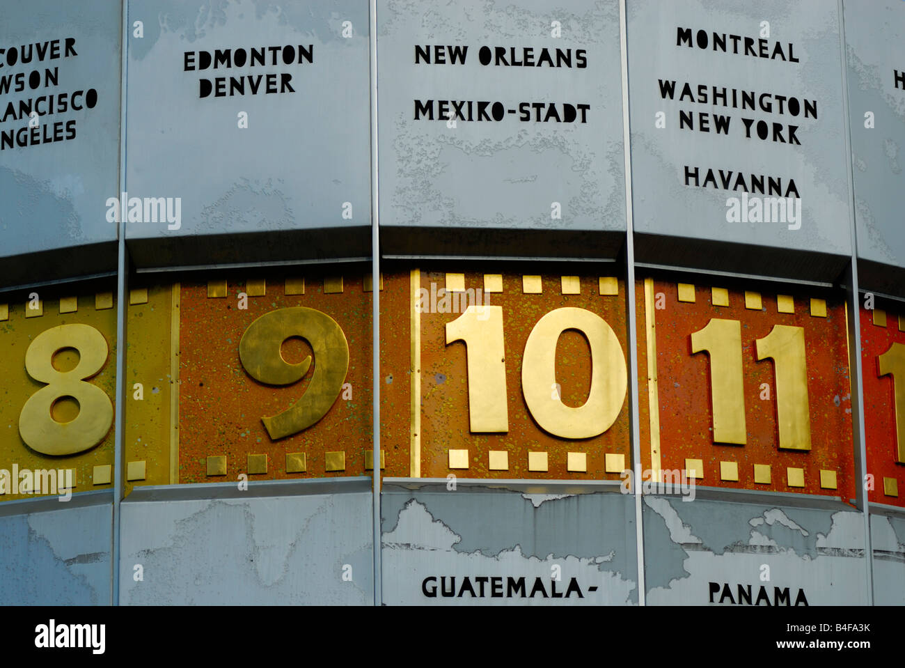 World Clock am Alexanderplatz "Weltzeituhr", Berlin, Deutschland Stockfoto