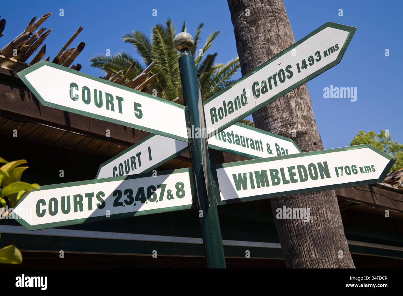 Mijas Málaga Provinz Costa del Sol Spanien Lew Hoad s Tennis Ranch Campo de Tenis y Padel Stockfoto