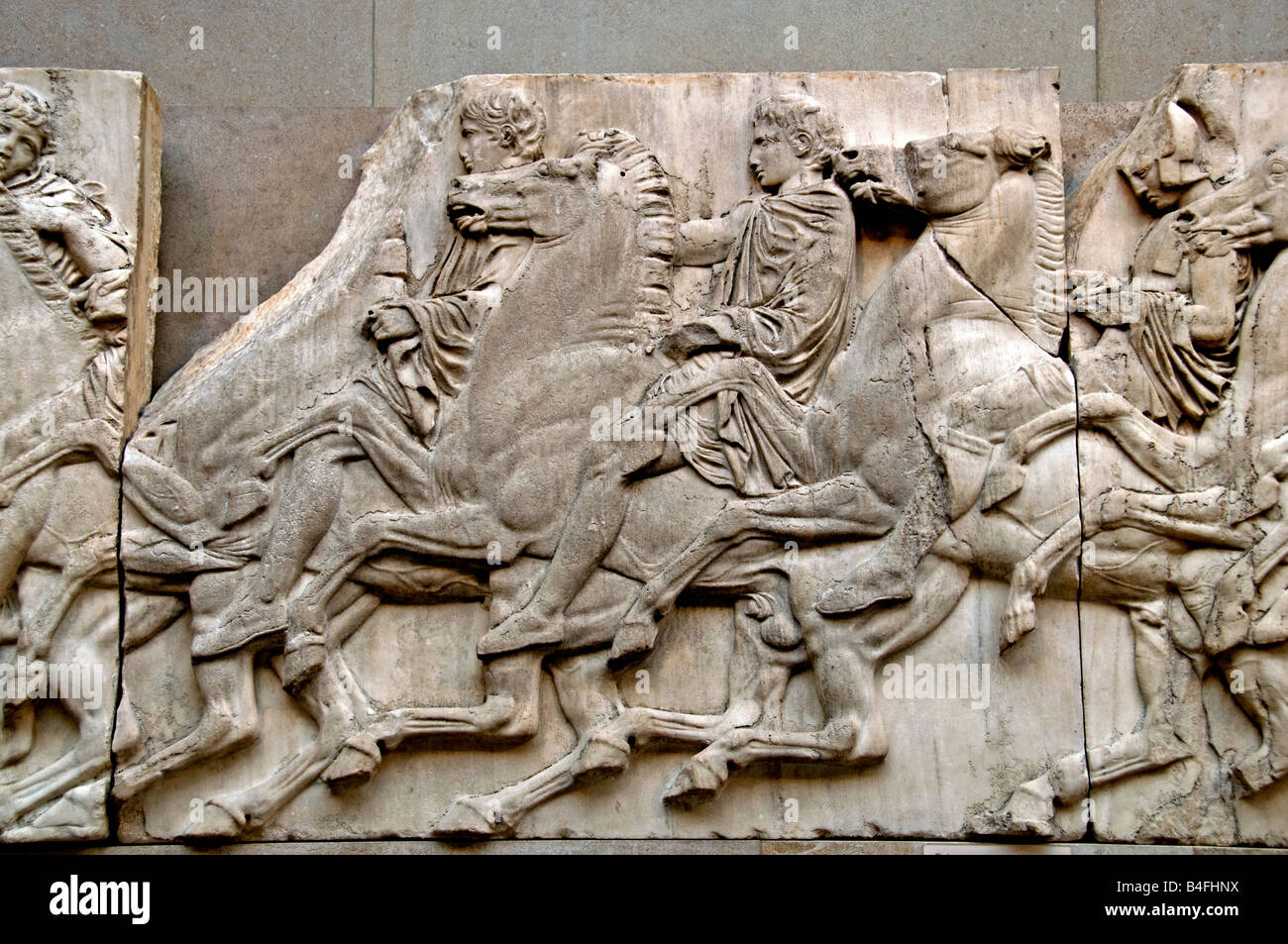 Elgin Marbles, Parthenon Marbles, Skulpturen des Parthenon, ,Bildhauer Phidias, Akropolis von Athen, 5. Jahrhundert v. Chr., Athene Griechenland, British Museum, Stockfoto