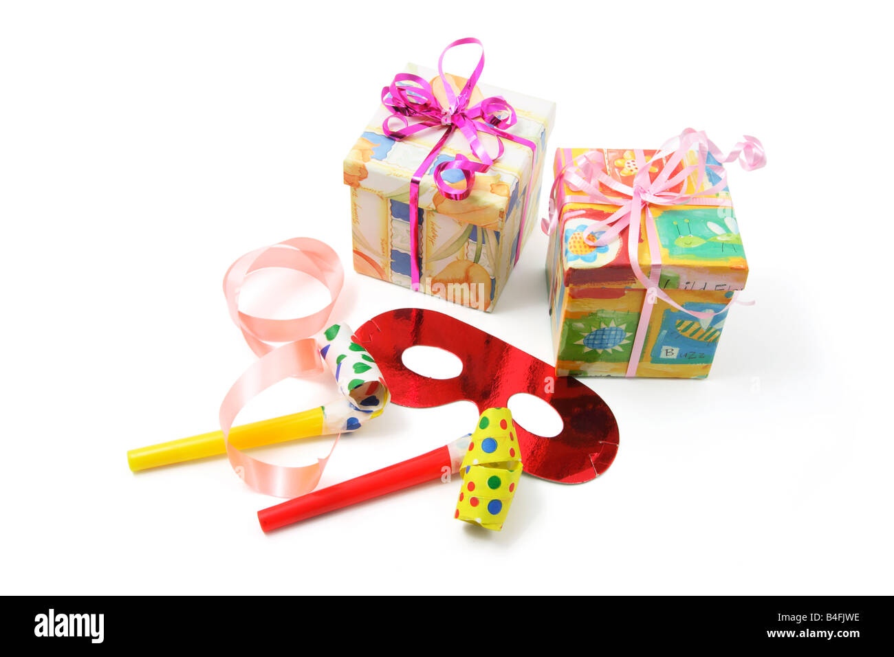 Geschenkboxen und Party Favors Stockfoto