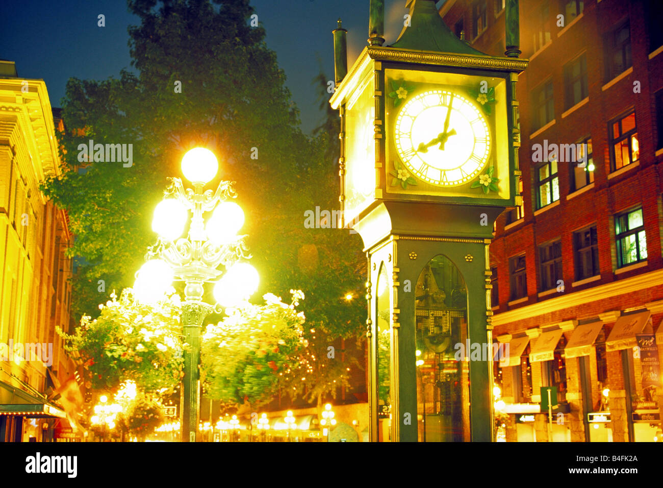 Die berühmte alte Uhr in Gastown oder die historischen Viertel von Vancouver,  Vancouver British Columbia, Kanada Stockfotografie - Alamy