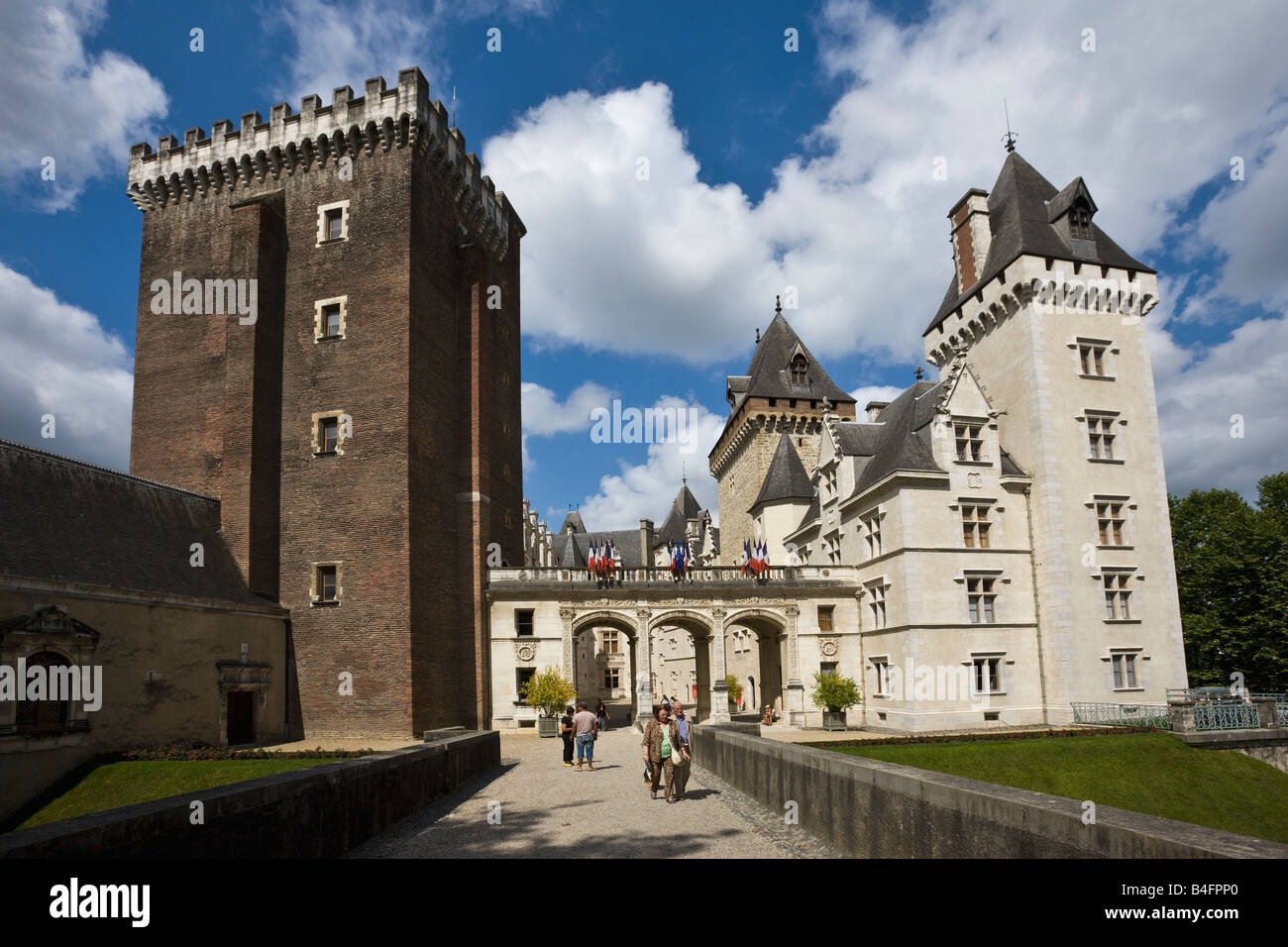 Das Schloss in der Stadt Pau im Südwesten Frankreichs. Stockfoto