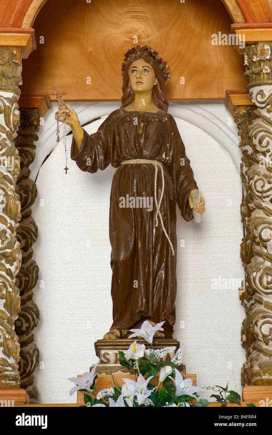 Santa Rosalia Statue in Mulege Mission Baja California Sur Mexiko Stockfoto