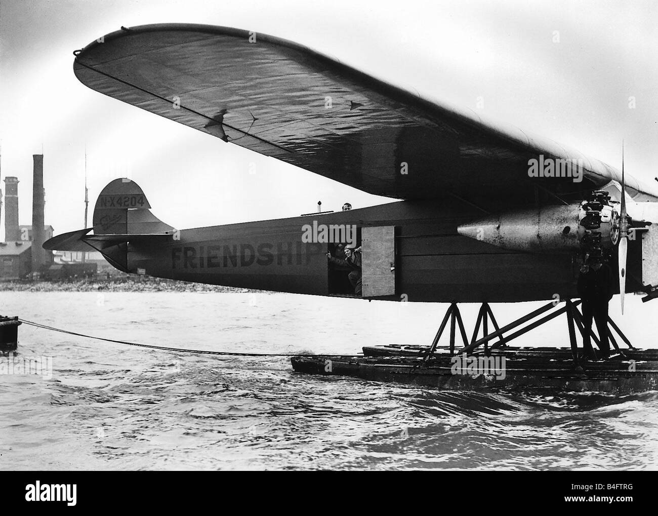 Das Atlantic Flugboot Freundschaft am Southampton 1928 Amelia Earhart wegweisende Flug über den Atlantik Stockfoto