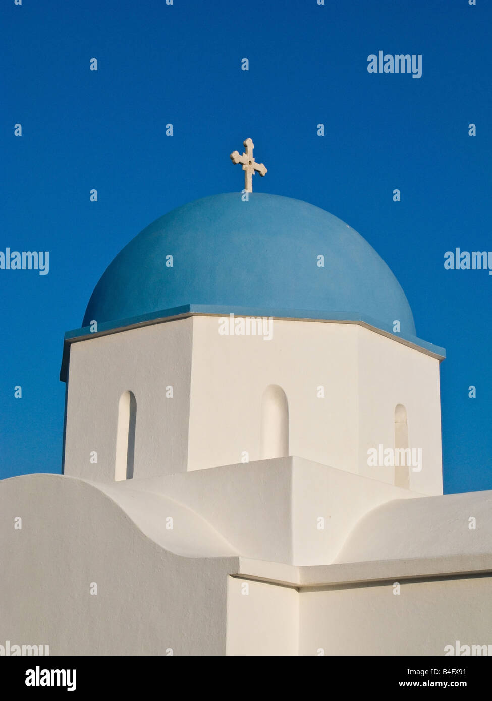 Detail der Kuppel der griechischen Kirche Stockfoto