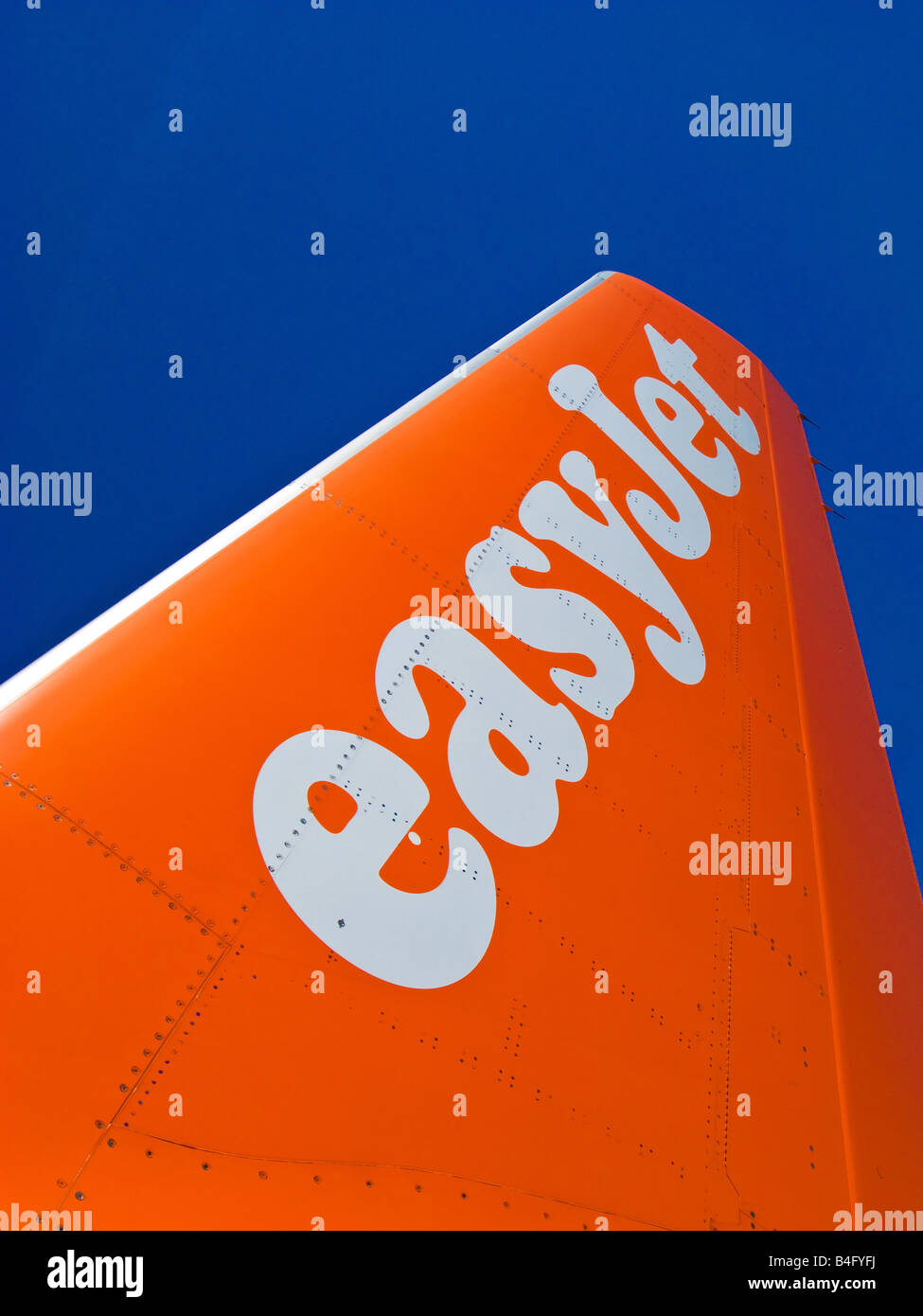 Detail der Easyjet Flugzeug fin Stockfoto