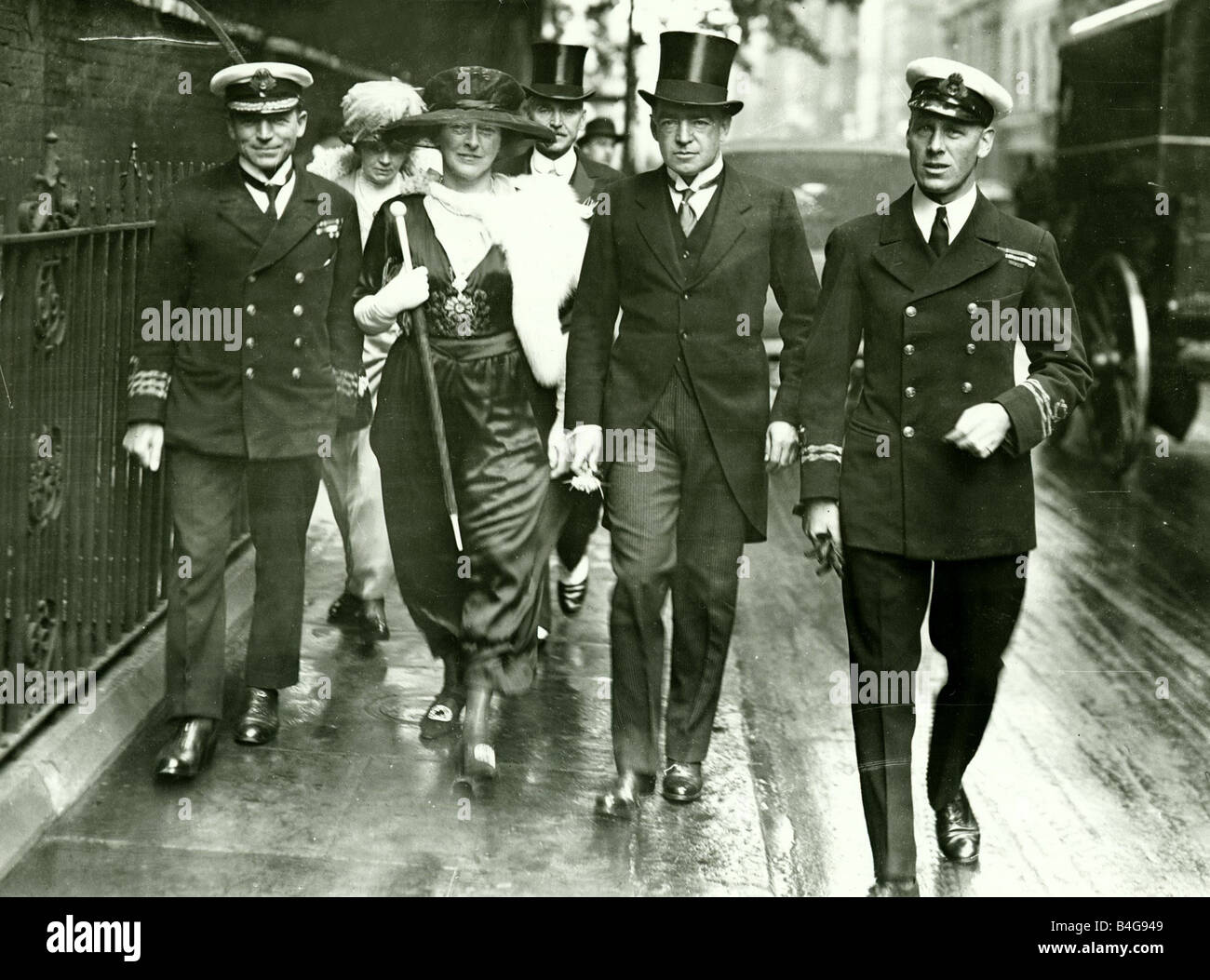 Sir Ernest Shackleton Sen hier als Bestman bei der Hochzeit von großen J Lethaby Circa 1910 Stockfoto