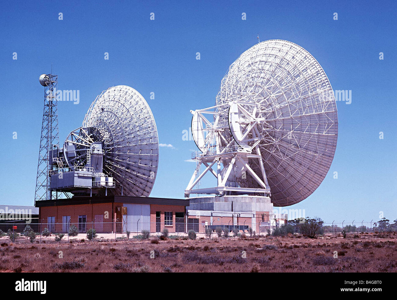Satelliten-Bodenstation in Ceduna in Südaustralien Stockfoto