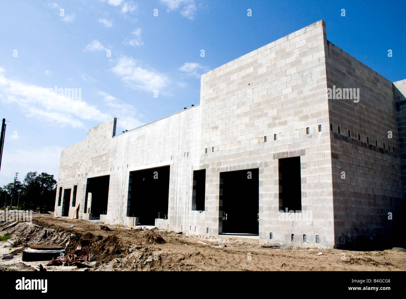 Betonbau im Bau Stockfoto