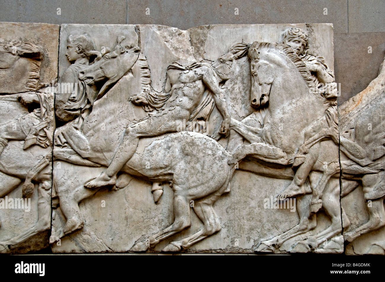 Elgin Marbles, Parthenon Marbles, Skulpturen des Parthenon, ,Bildhauer Phidias, Akropolis von Athen, 5. Jahrhundert v. Chr., Athene Griechenland, British Museum, Stockfoto