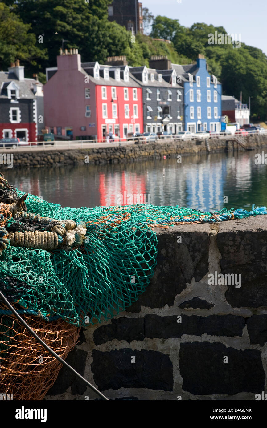 Auf dem Land entlang der Uferpromenade Tobermory Mull Schottland Stockfoto