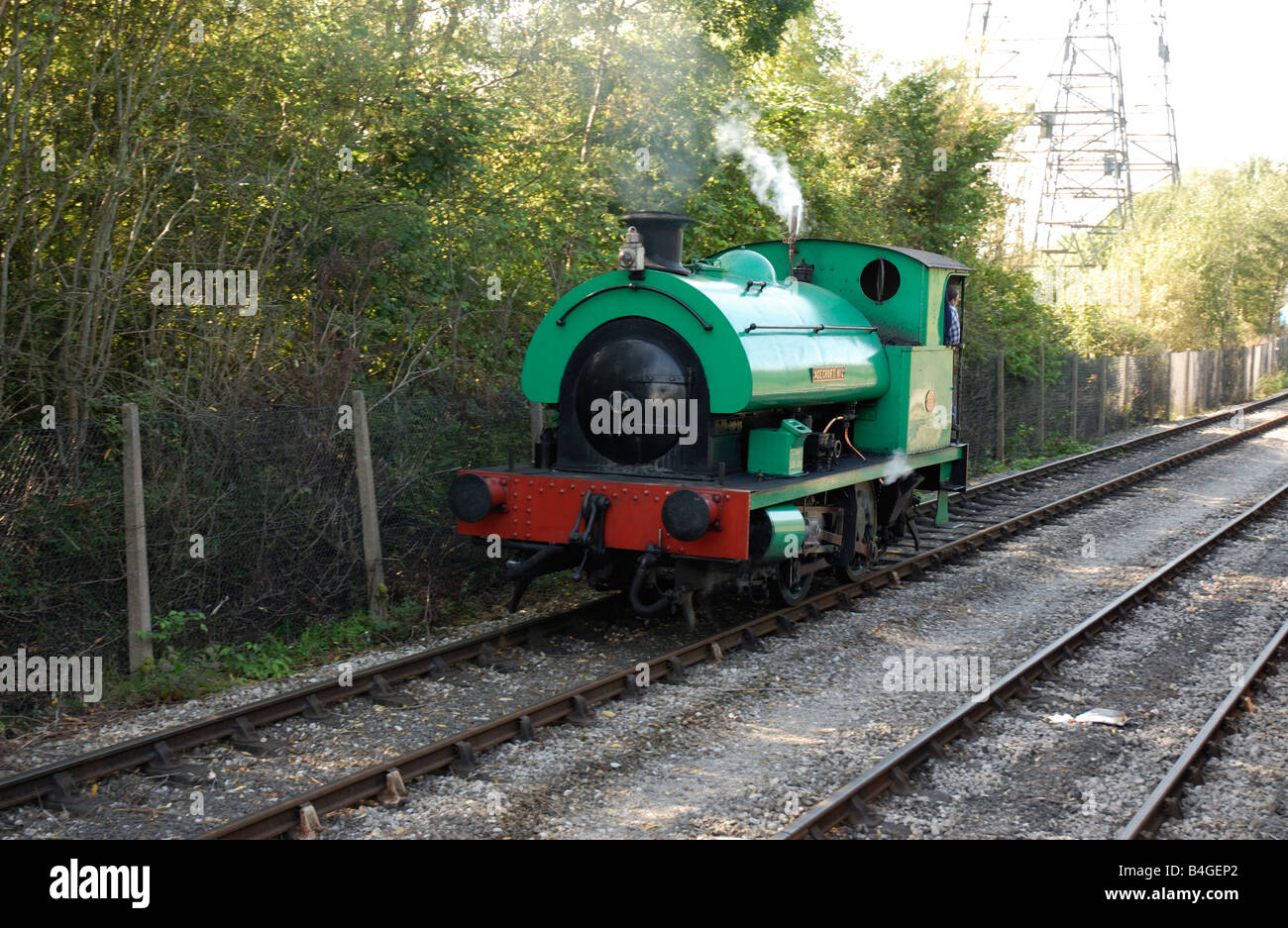 Sattel Tank Lokomotive am Ribble Steam Railway Stockfoto