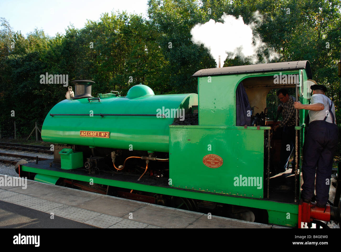 Sattel Tank Lokomotive am Ribble Steam Railway Stockfoto