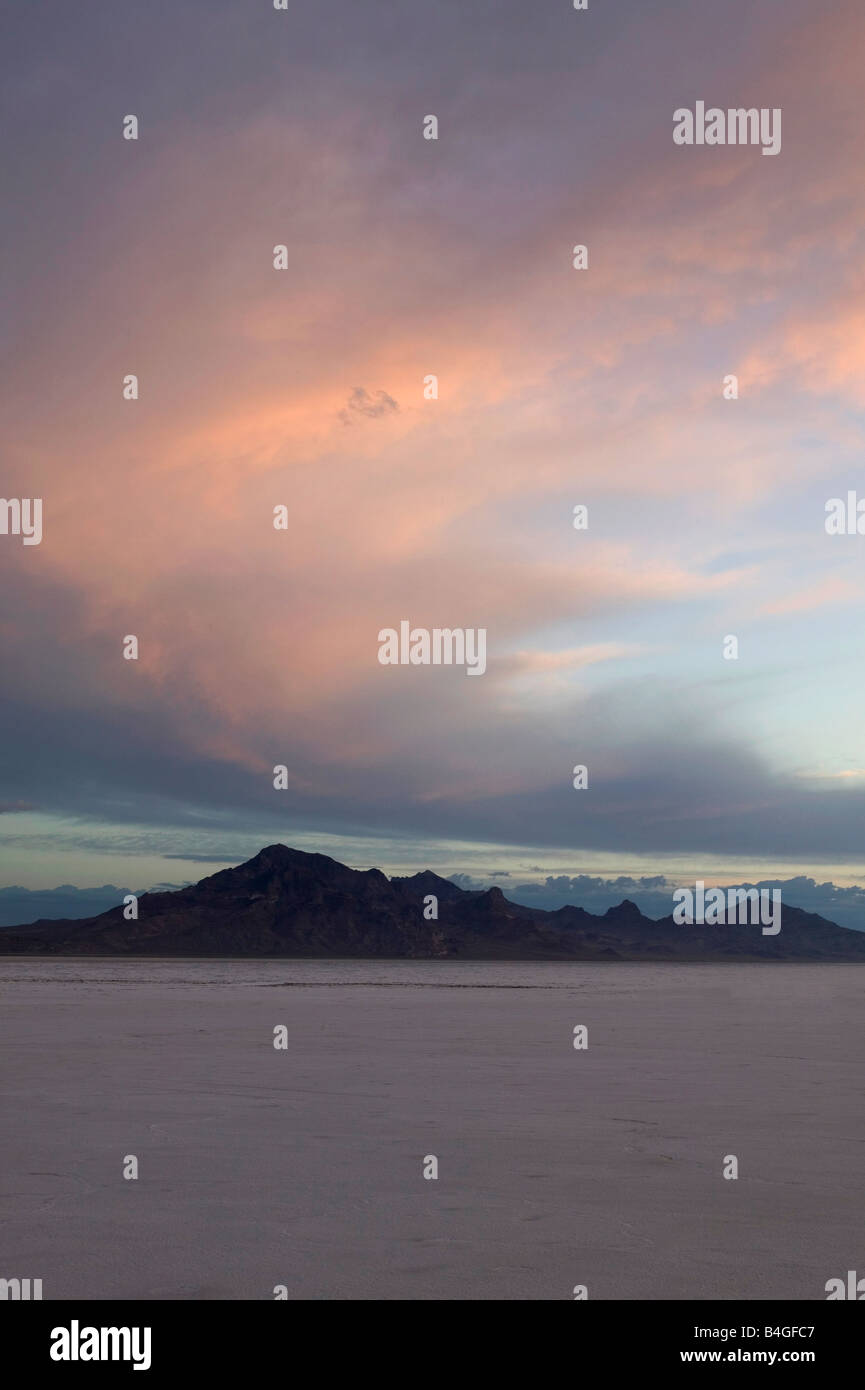 Bonneville Salt flats Great Salt Lake in Utah USA Stockfoto