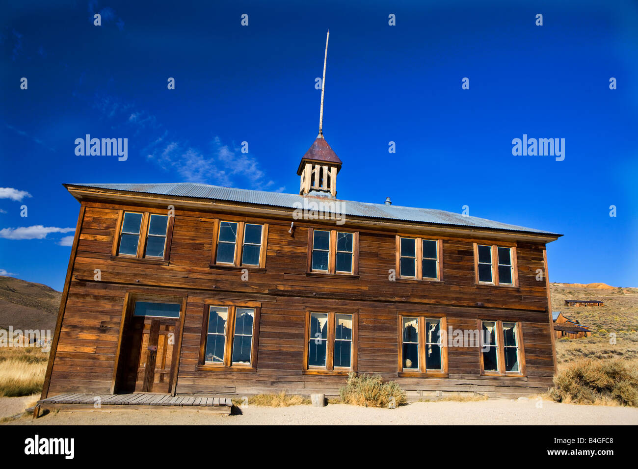 Das Schule-Haus, erbaut 1879, Bodie State Historical Park, Bodie, Kalifornien Stockfoto