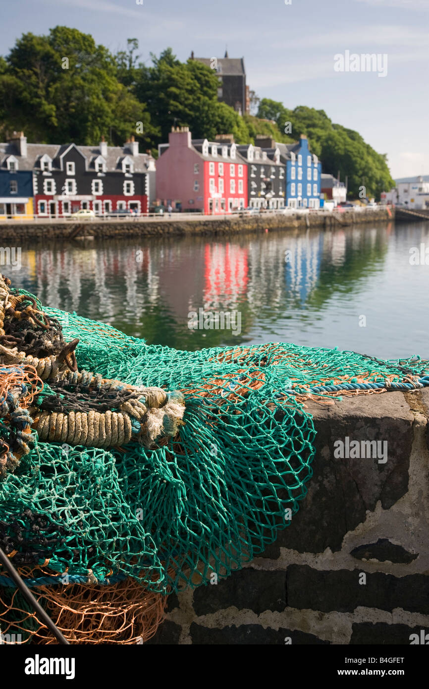 Auf dem Land entlang der Uferpromenade Tobermory Mull Schottland Stockfoto
