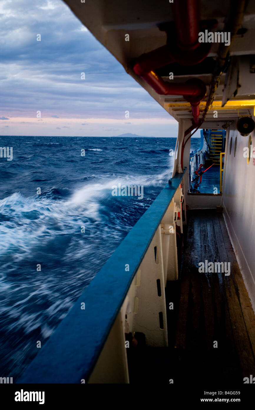 rauhes Wetter im Mittelmeer Stockfoto