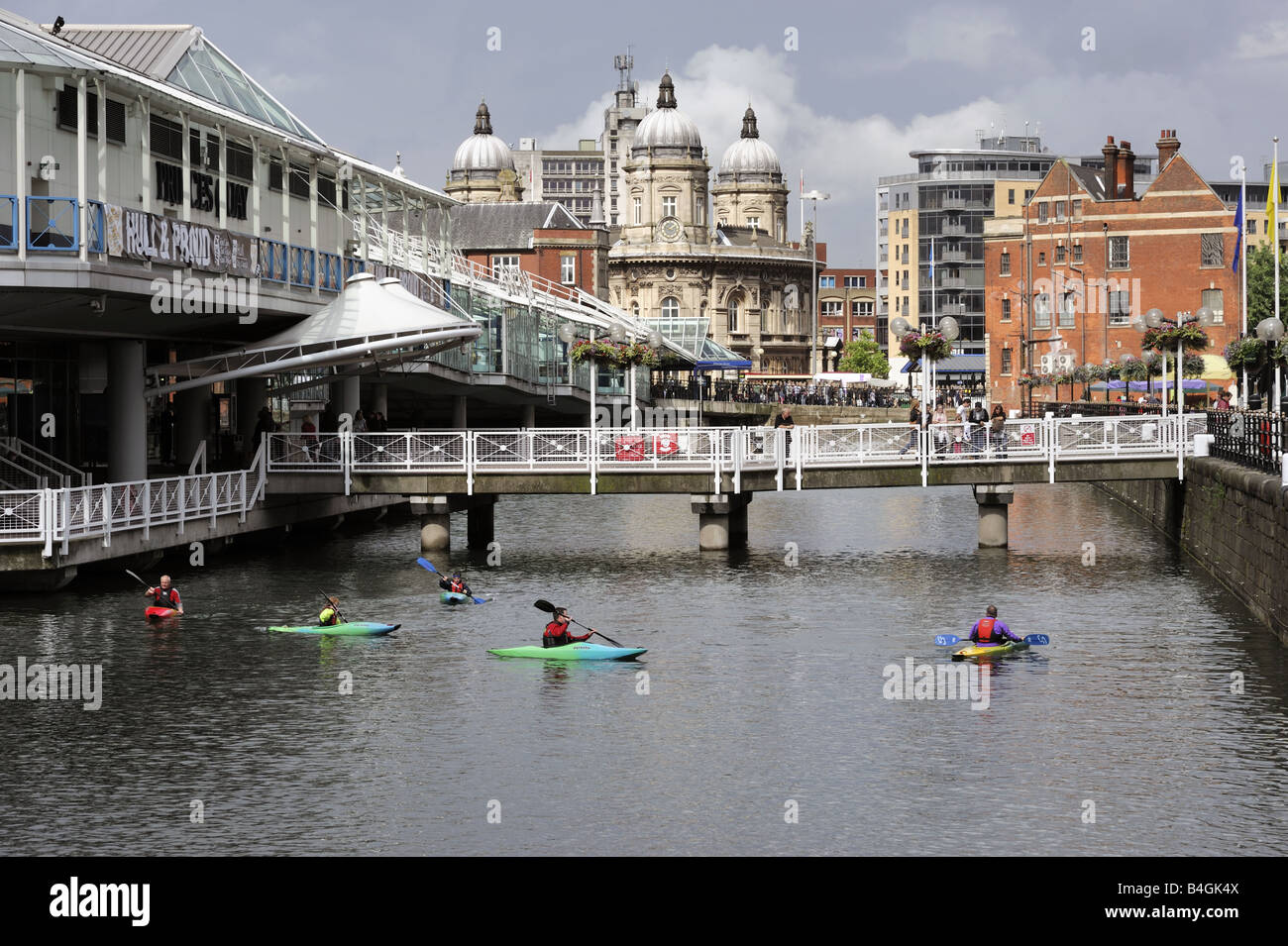 Fürsten Quay Einkaufszentrum, Hull City Centre, Yorkshire, befindet sich im ehemaligen Fürsten Dock Stockfoto