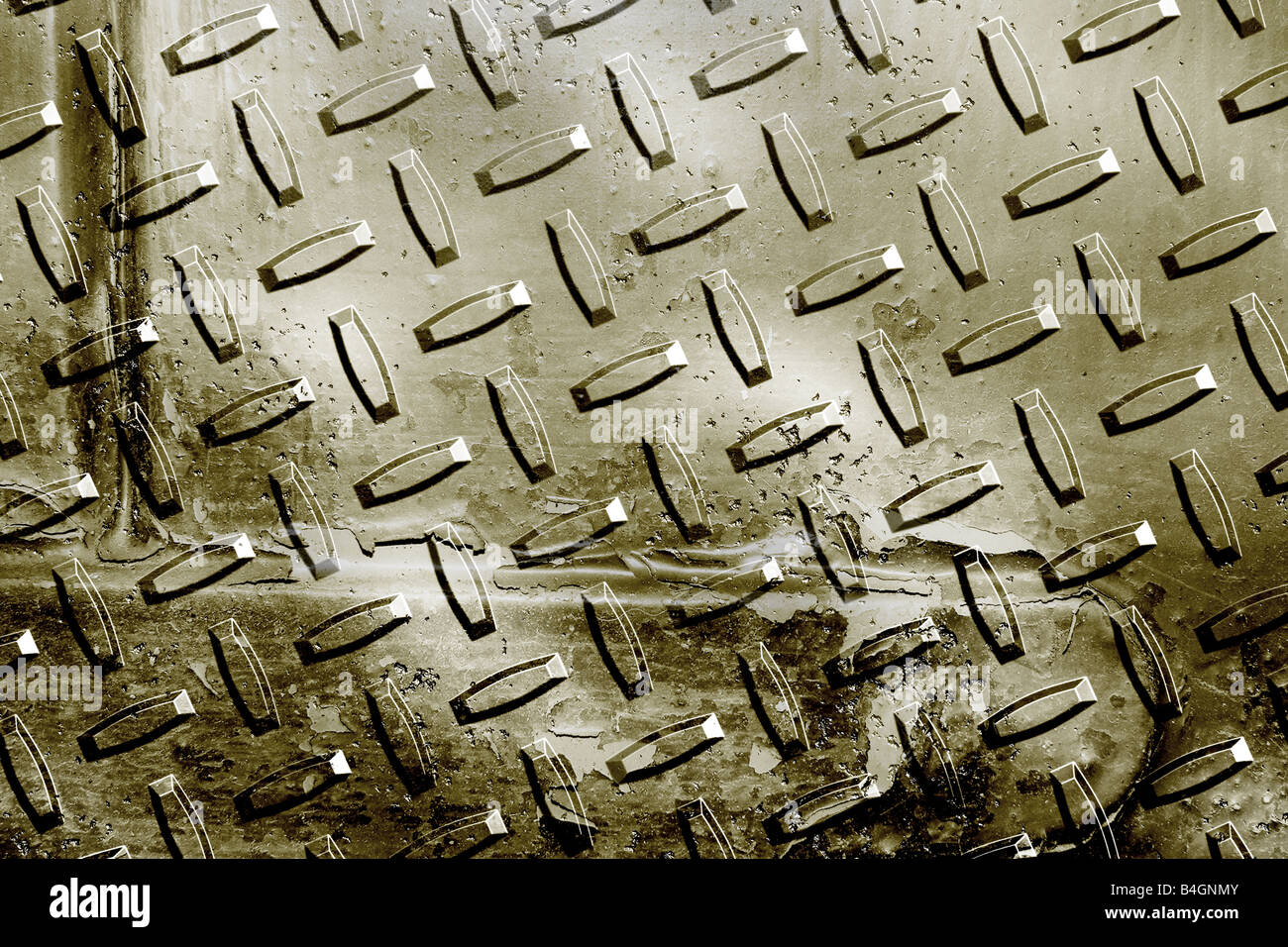 Grunge-Stil Metallplatte Stockfoto