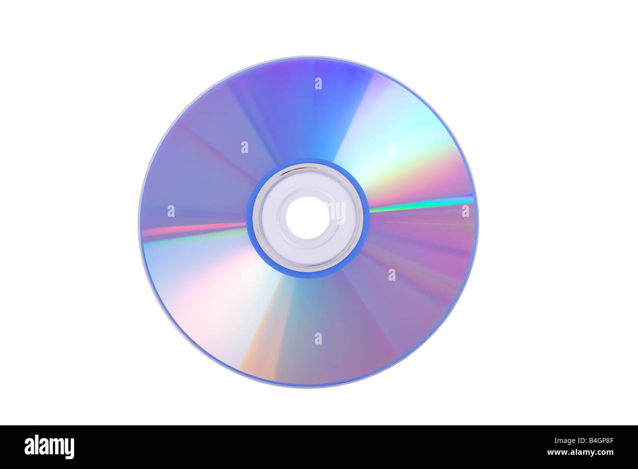 Blaue DVD/CD/Blu-Ray auf einem weißen Hintergrund isoliert Stockfoto