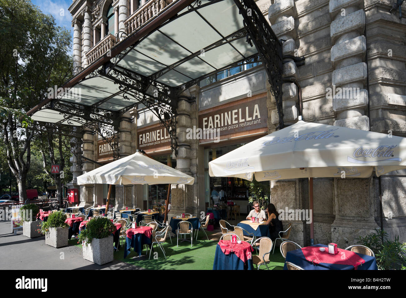 Restaurant in der Nähe des Castello Sforzesco, Largo Cairoli, Foro Buonaparte, Mailand, Lombardei, Italien Stockfoto
