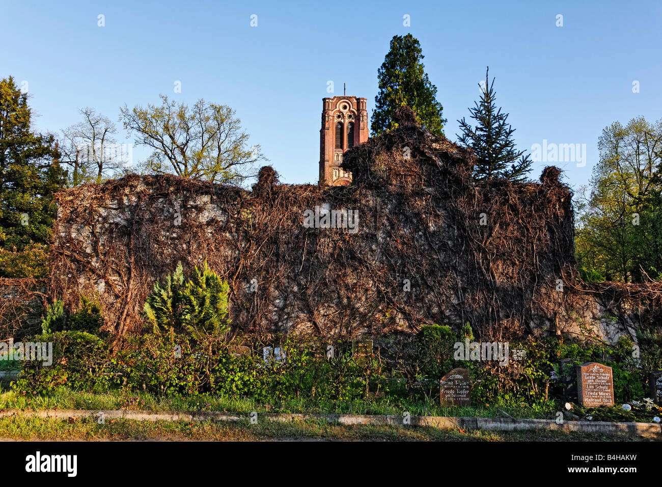 Grabsteine auf dem Friedhof, Loccum, Berlin, Deutschland Stockfoto