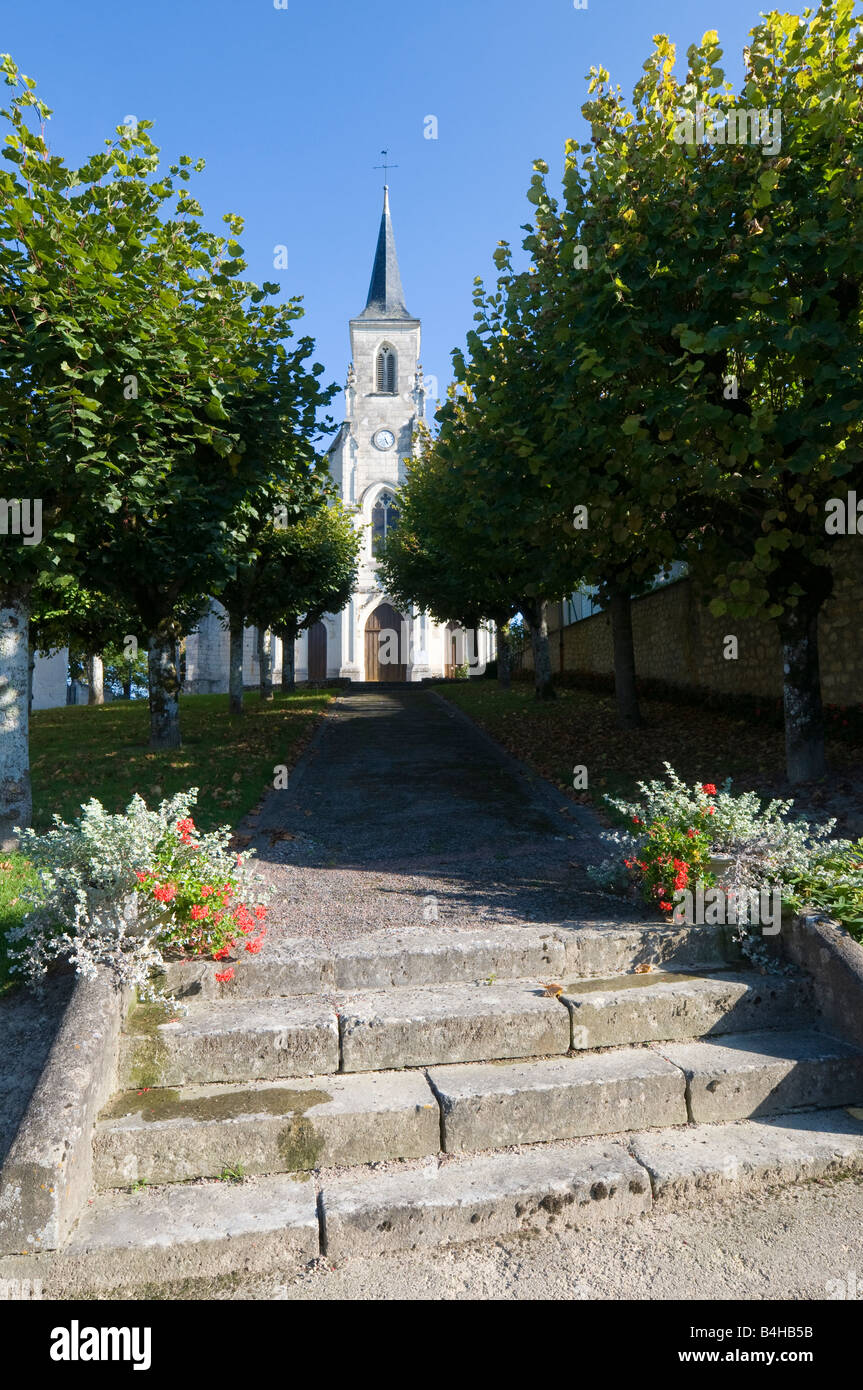 Boussay Church, Indre-et-Loire, Frankreich. Stockfoto