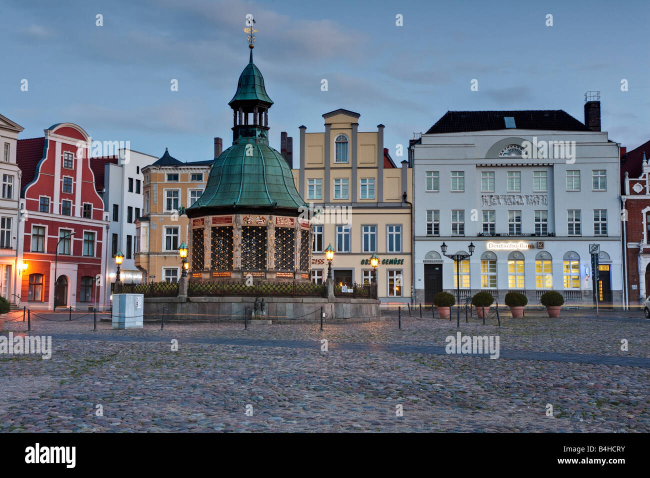 Gebäude in der Stadt, Wismar, Mecklenburg-Western Pomerania, Deutschland Stockfoto