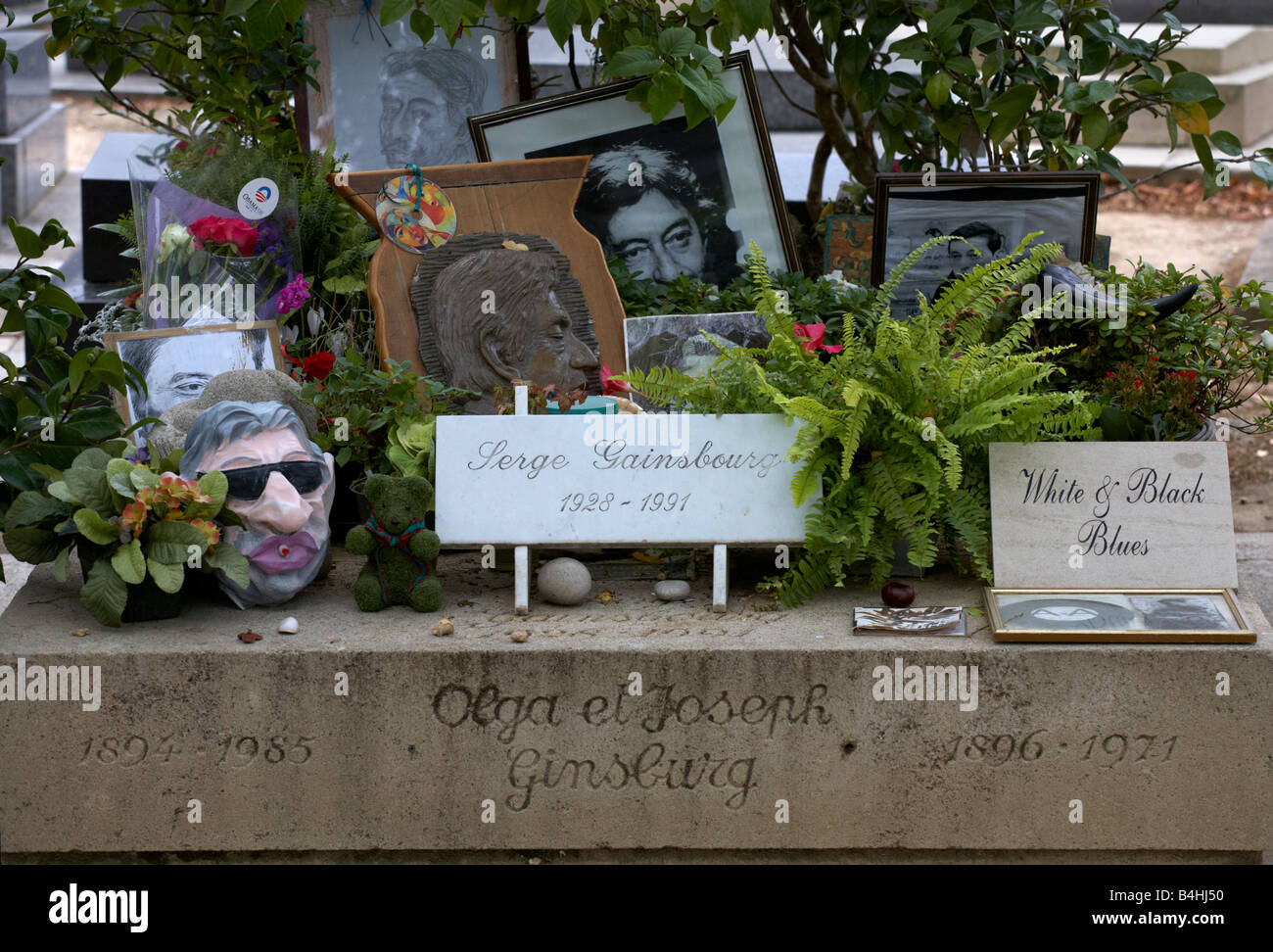 Grab des französischen Sängers Serge Gainsbourg Montparnasse Friedhof Paris Frankreich Stockfoto