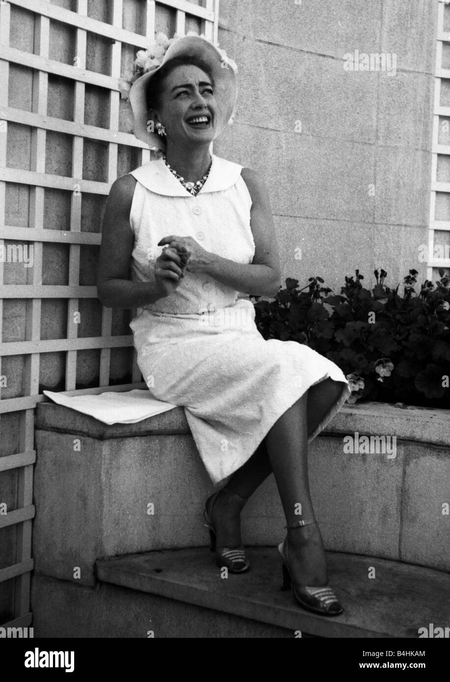 Schauspielerin Joan Crawford Juli 1956 Stockfoto
