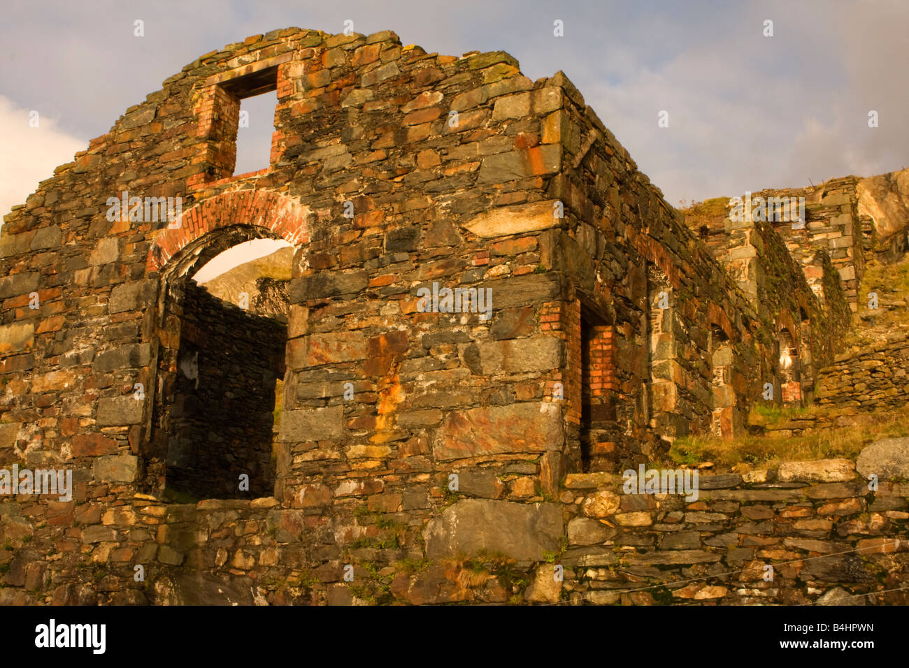 Mount Snowdon Gebäude Ruinen Stockfoto