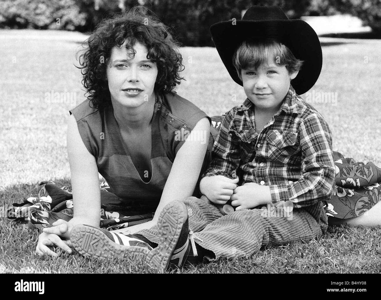 Sylvia Kristel Actress mit ihrem Sohn Arthur März 1980 Dbase MSI Stockfoto