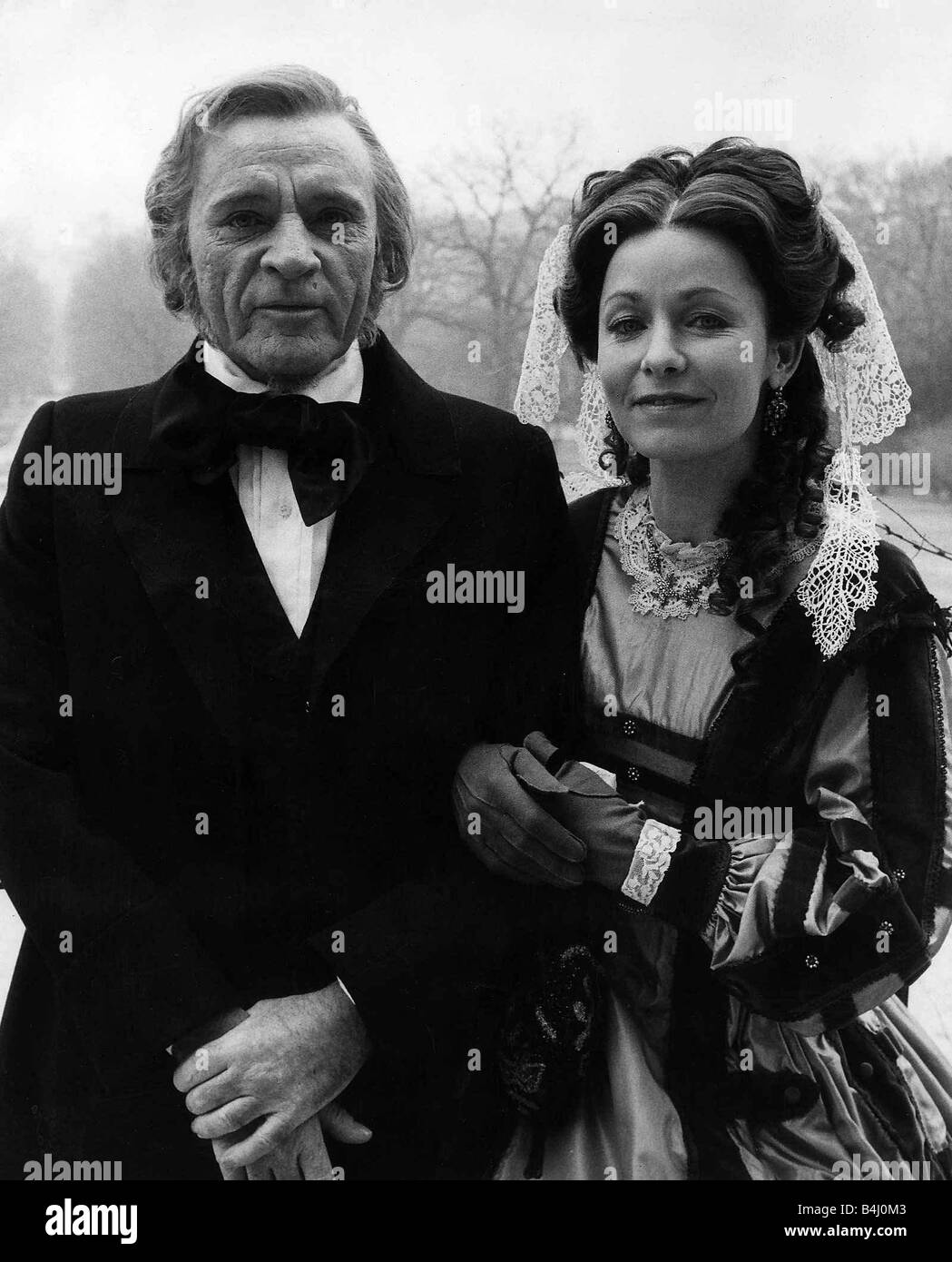 Schauspieler Richard Burton mit Daphne Wagner aus dem Film Wagner im Februar 1982 Stockfoto