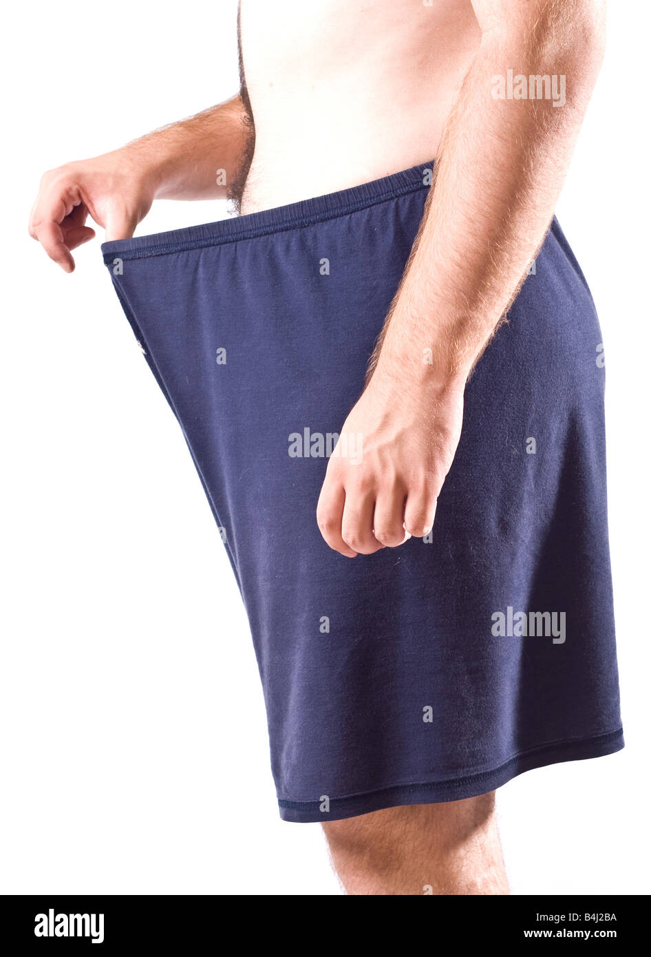 Schlusses Gewicht isoliert auf weißem Hintergrund Stockfoto