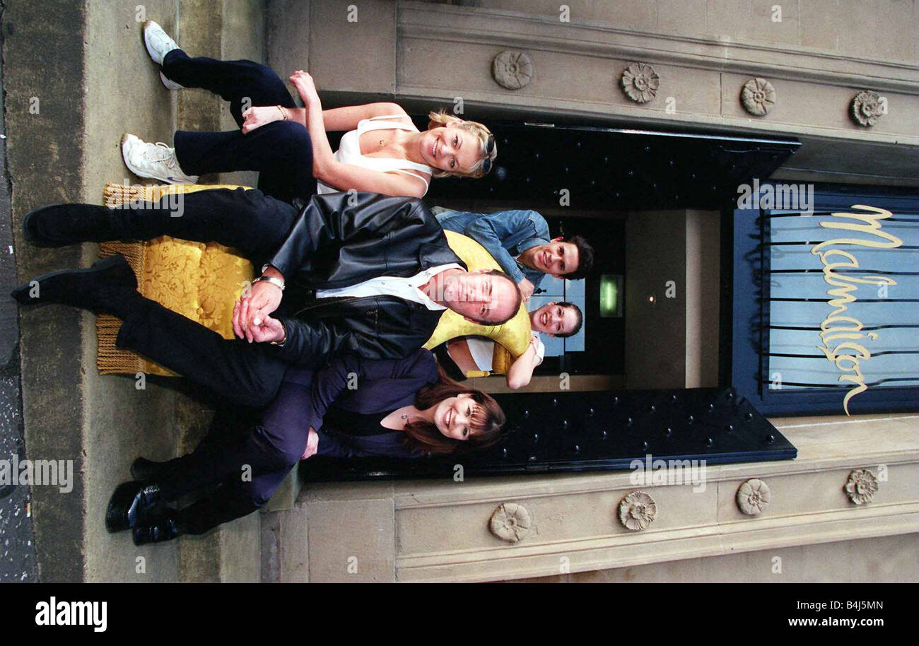 Dean Sullivan Schauspieler spielt April 1998 Jimmy Corkhill in TV Seife Brookside in Glasgow für Channel 4-Party mit den Mitgliedern der Besetzung von Brookie und Hollyoaks Stockfoto