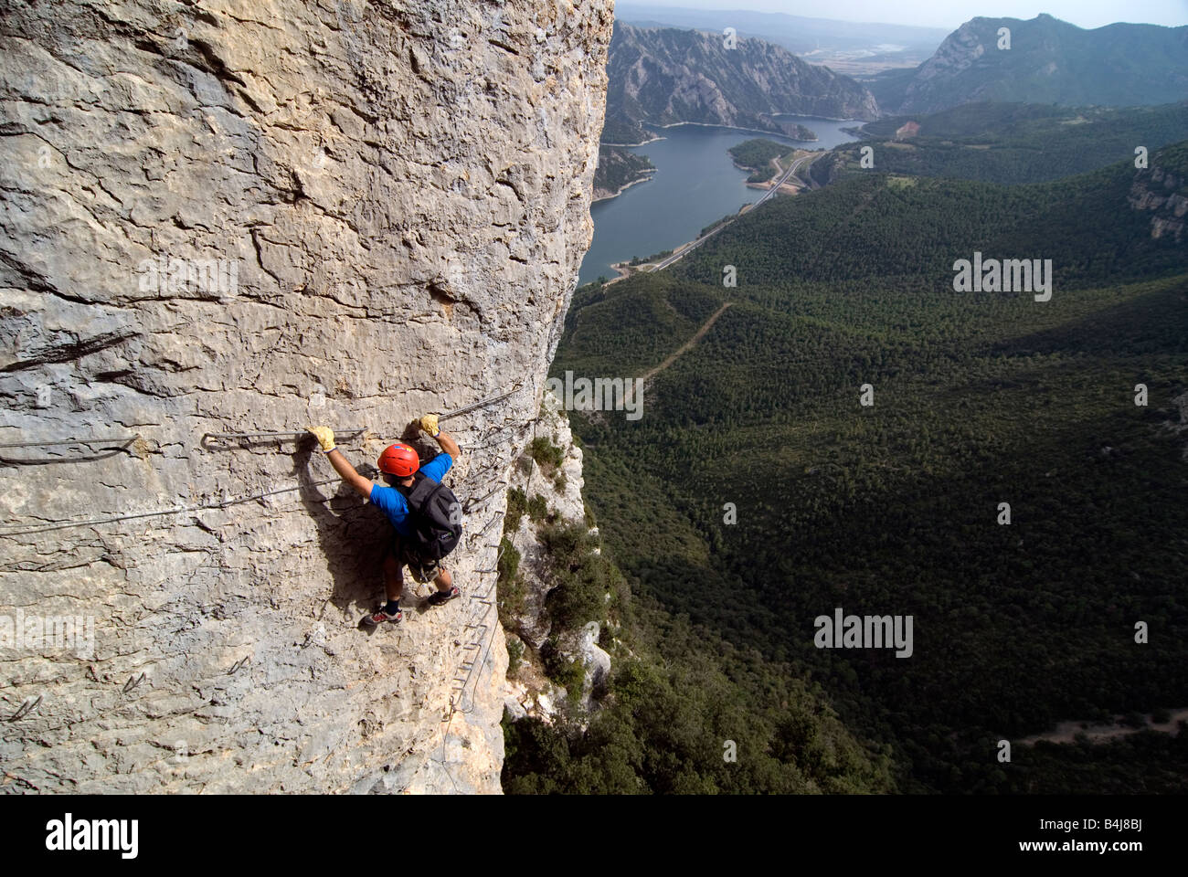 Klettersteig in Katalonien Stockfoto