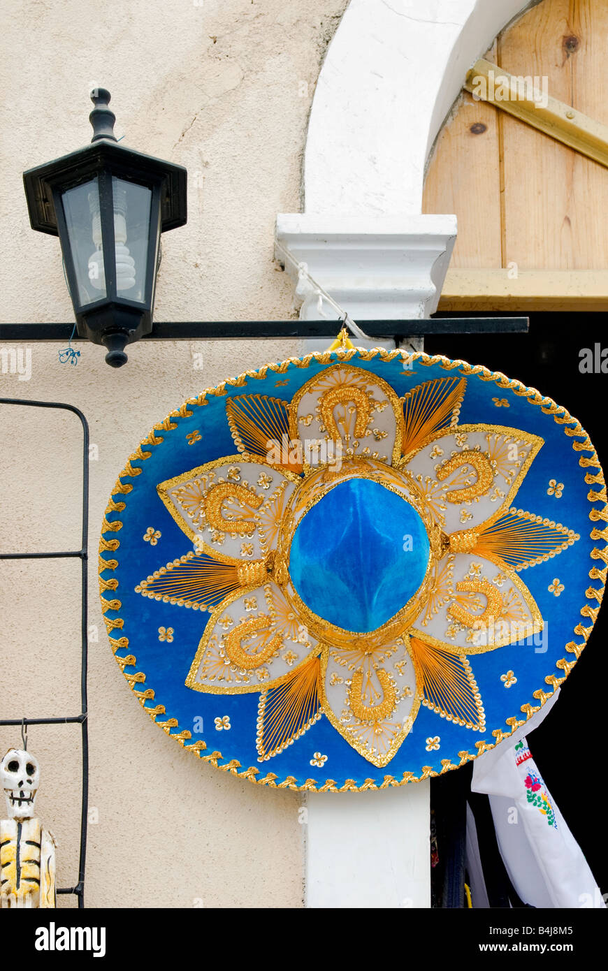 Sombrero in Curio Shop in Todos Santos Baja California Sur, Mexiko Stockfoto