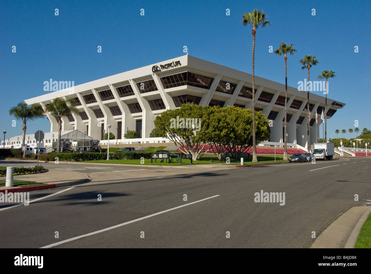 Pacific Life Insurance Company Newport Beach CA Hauptquartier Newport Beach, Kalifornien Produkte umfassen Renten, Investmentfonds Stockfoto