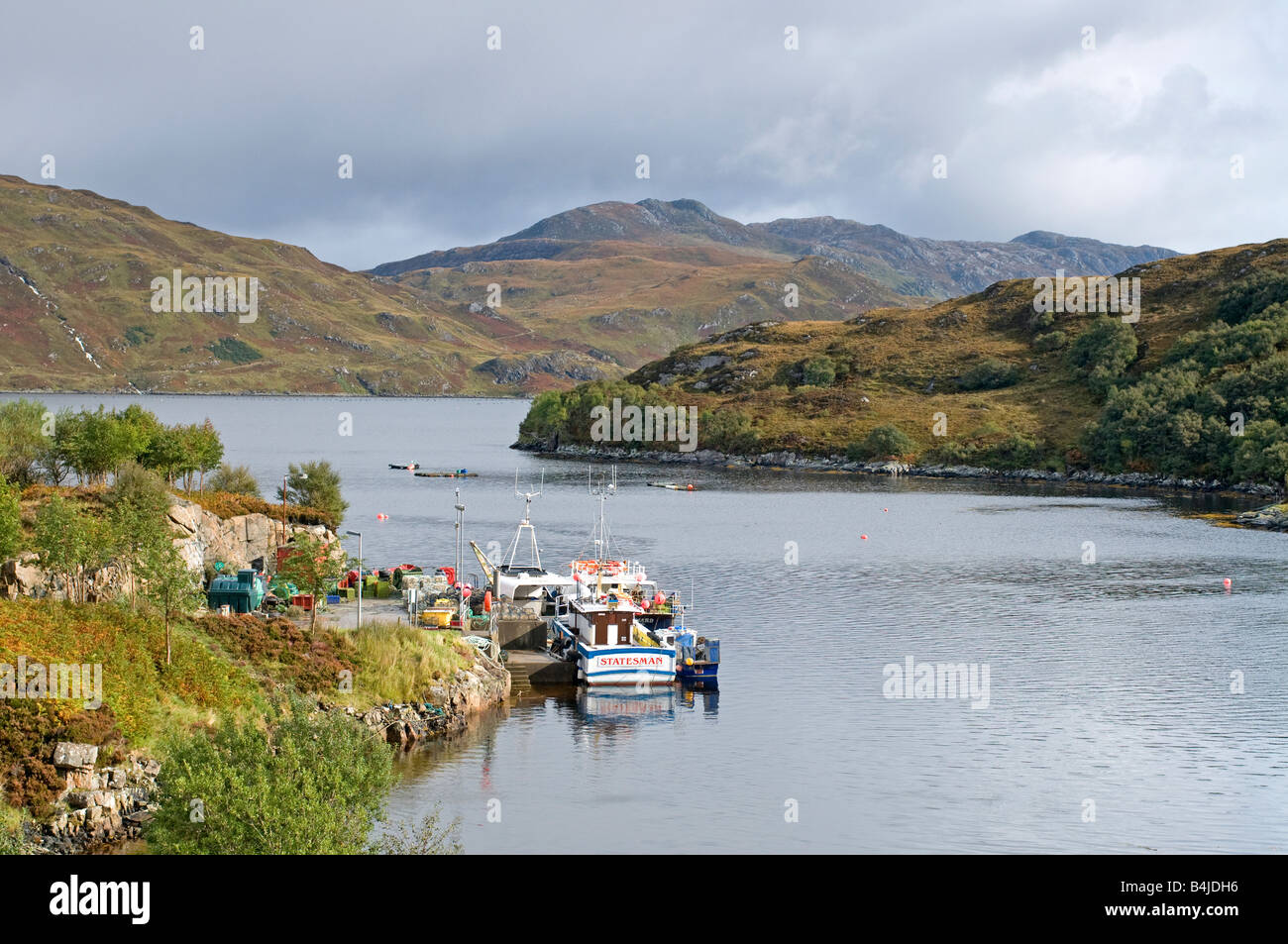 Kylesku Hafen Unapool Sutherland schottischen Highlands UK Stockfoto