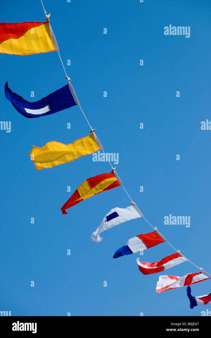 Flaggen der europäischen Länder und Städte Stockfoto