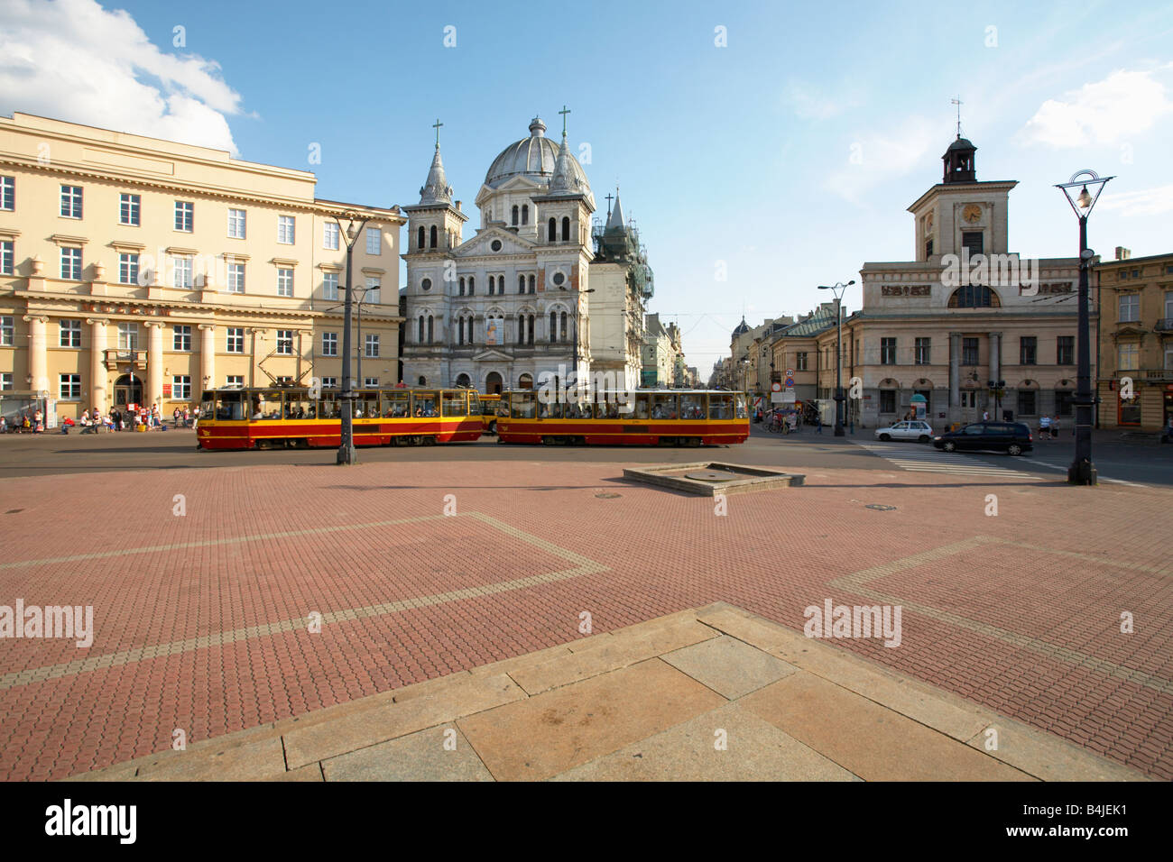 Polen West Masowien Lodz Plac Wolnosci (Freiheitsplatz) Stockfoto